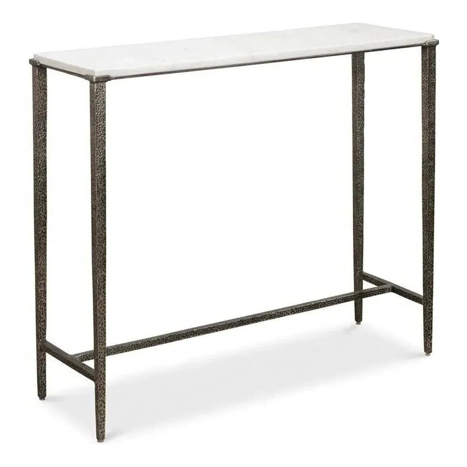 Banswara Console Table White Marble - LOOMLAN - Sarreid - Console Tables