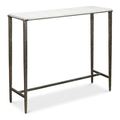 Banswara Console Table White Marble - LOOMLAN - Sarreid - Console Tables