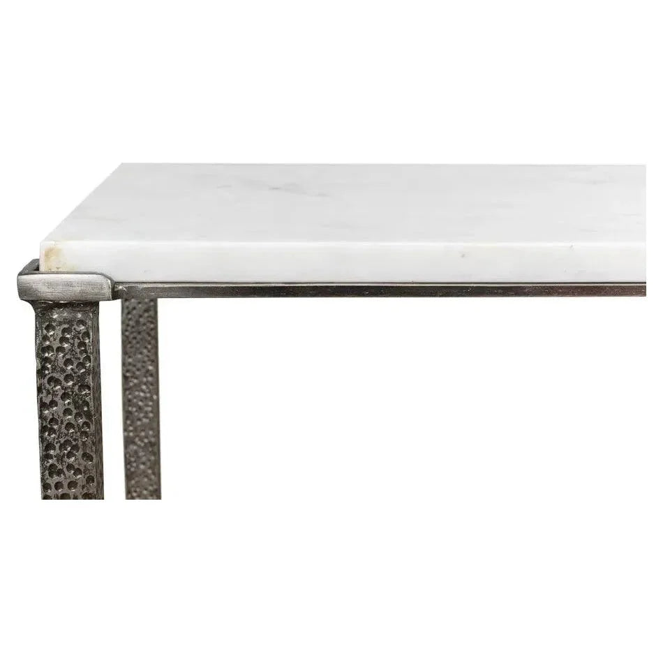 Banswara Console Table White Marble - LOOMLAN - Sarreid - Console Tables