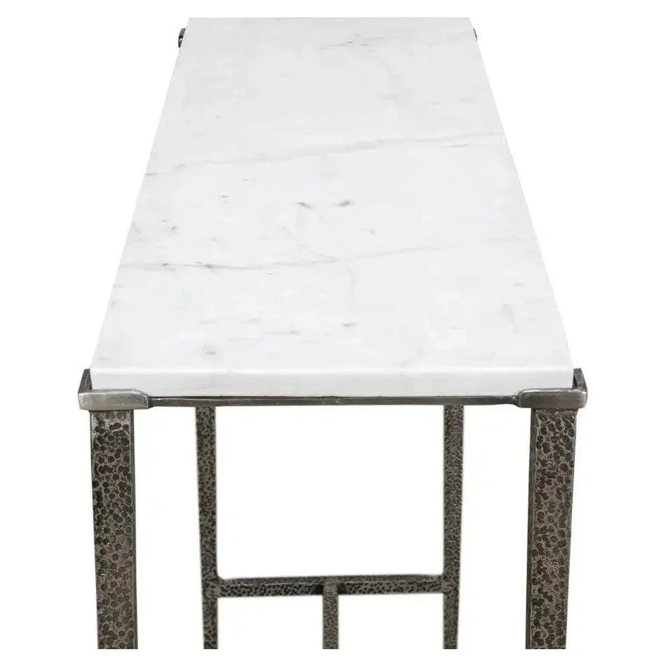 Banswara Console Table White Marble - LOOMLAN - Sarreid - Console Tables