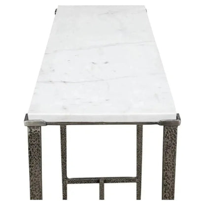Banswara Console Table White Marble - LOOMLAN - Sarreid - Console Tables