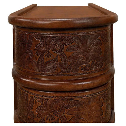 Barnes Leather Book Side Table - LOOMLAN - Sarreid - Side Tables