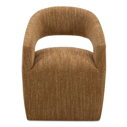 Barrow Amber Glow Rolling Dining Chair - LOOMLAN - Moe's Home - Dining Chairs
