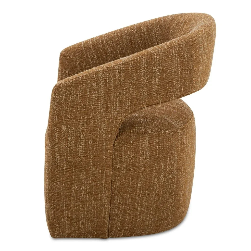 Barrow Amber Glow Rolling Dining Chair - LOOMLAN - Moe's Home - Dining Chairs