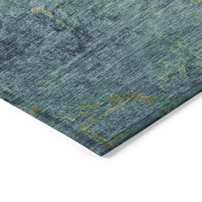 Barzane Blue Washable Indoor - Outdoor Rug - LOOMLAN - LOOMLAN Rugs - Outdoor Rugs