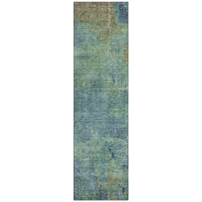 Barzane Blue Washable Indoor-Outdoor Rug