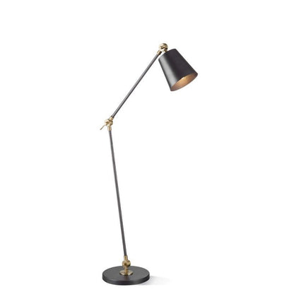 Hab Iron and Brass Black Floor Lamp