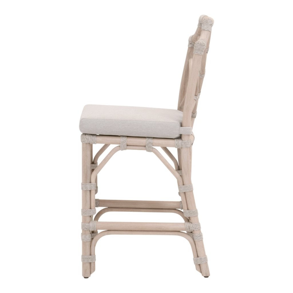 Bayview Olefin Fabric Outdoor Counter Stool - LOOMLAN - Essentials For Living - Outdoor Counter Stools