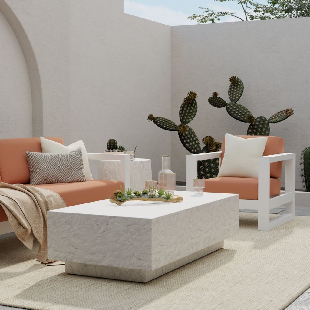 Bazaar Concrete Made Outdoor Coffee Table - LOOMLAN - Sunset West - Outdoor Coffee Tables