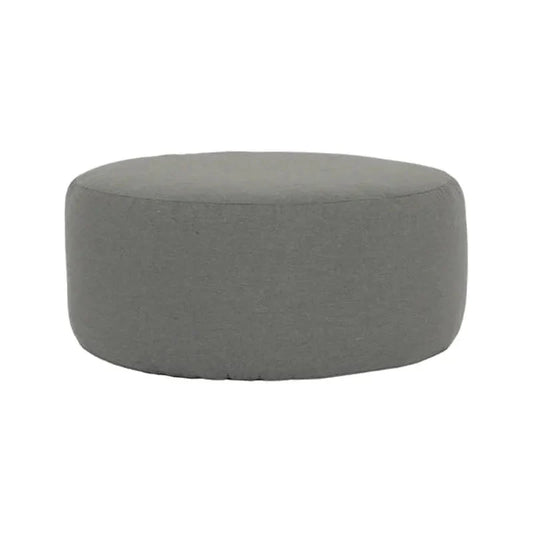 Bazaar Sunbrella Round Outdoor Ottoman - LOOMLAN - Sunset West - Outdoor Ottomans