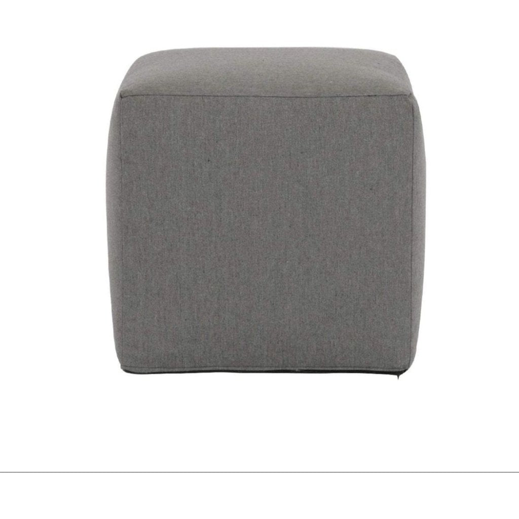 Bazaar Sunbrella Weatherproof Outdoor Pouf - LOOMLAN - Sunset West - Poufs and Stools