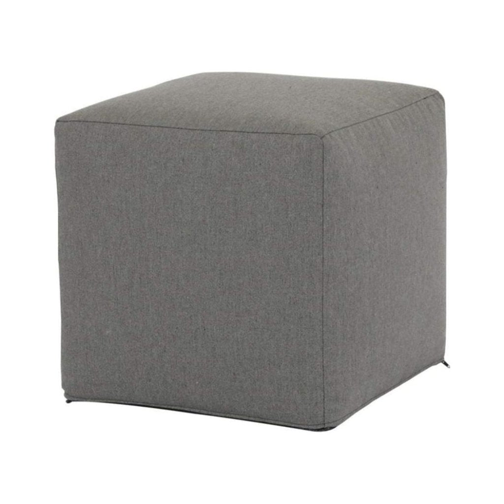 Bazaar Sunbrella Weatherproof Outdoor Pouf - LOOMLAN - Sunset West - Poufs and Stools