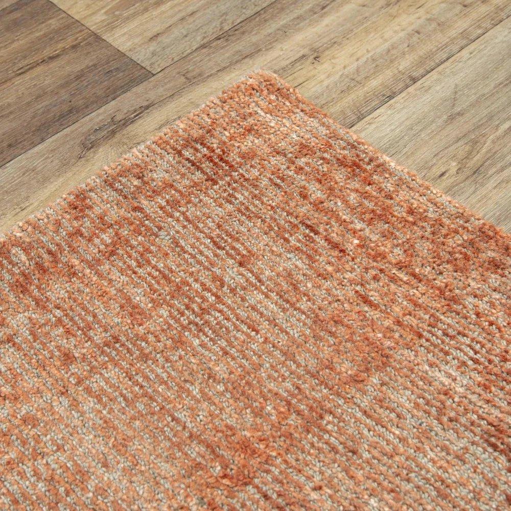 Bana Solid Rust Area Rugs For Living Room -- rust