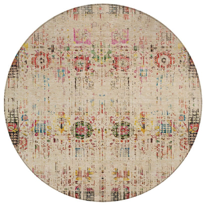Haelon Beige Washable Indoor-Outdoor Rug