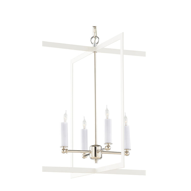 Wildwood Bayberry Hanging Clean White Finish Chandelier