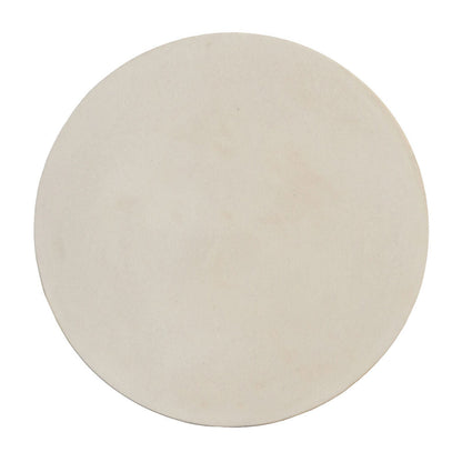 Azure 20" Cement Top Round White Outdoor Side Table -- White, Brown