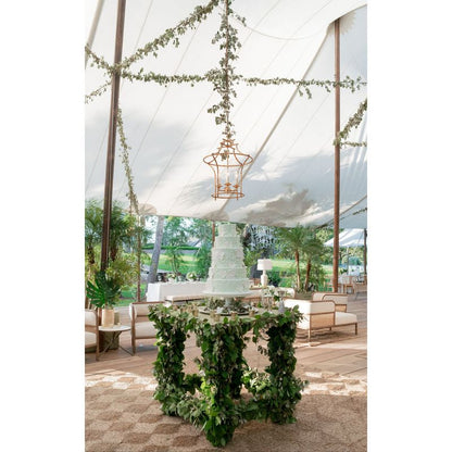 Bamboo Antique Gold Faux Frame Chandelier