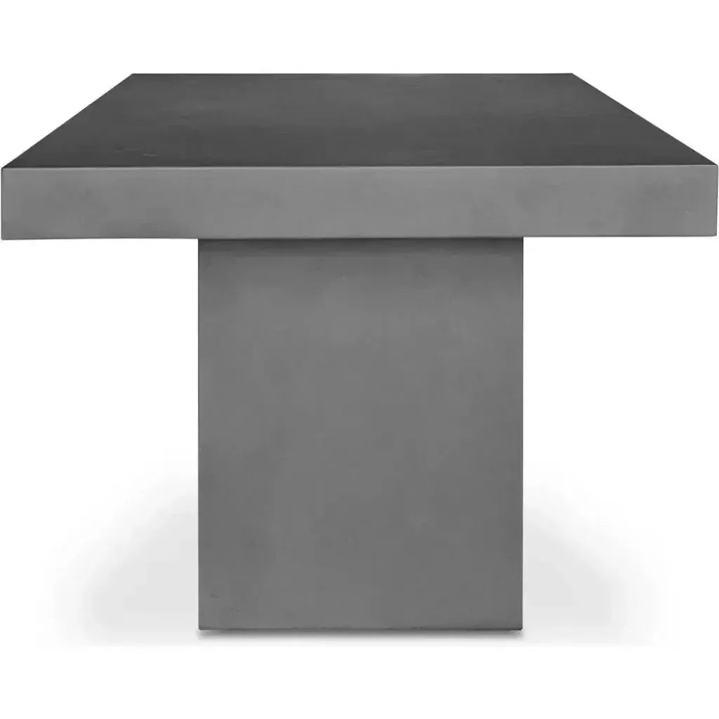 Cement Outdoor Dining Table Grey -- view 8