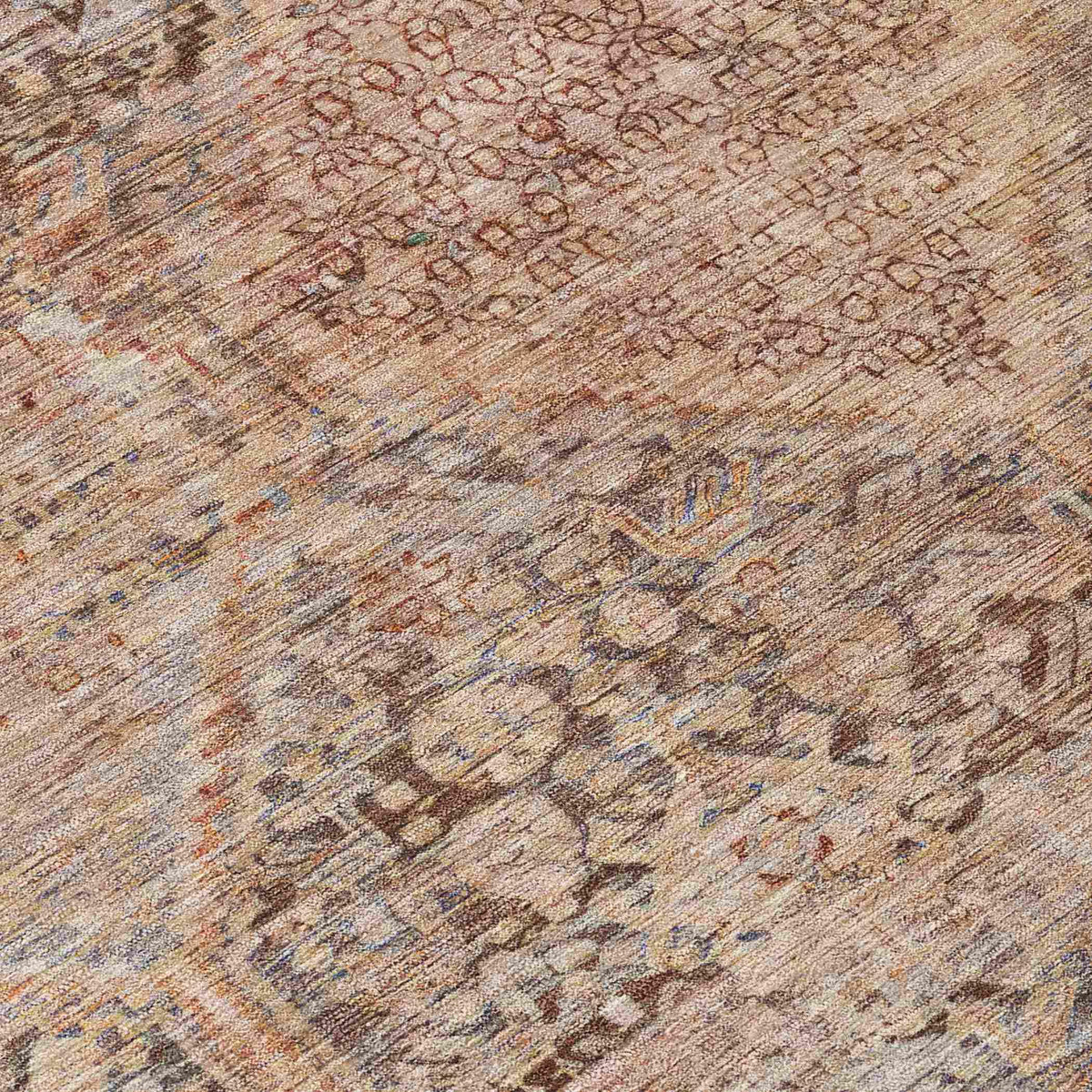 Iriius Orange Washable Indoor-Outdoor Rug