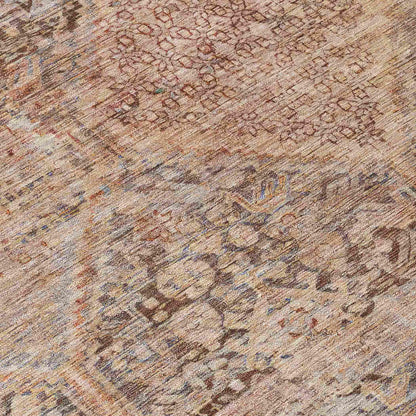 Iriius Orange Washable Indoor-Outdoor Rug