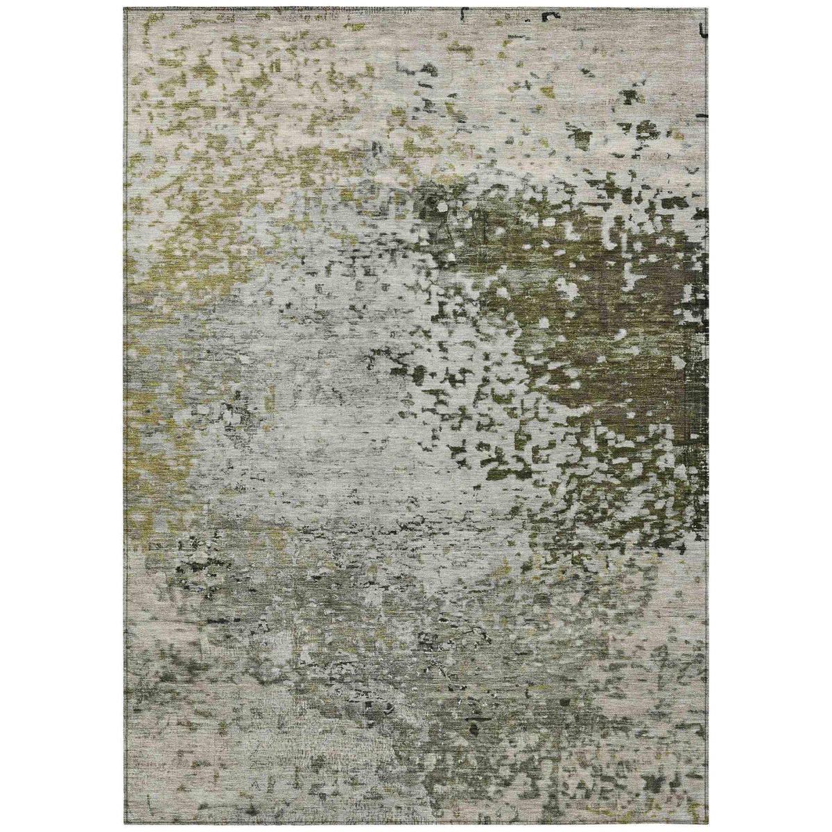 Iriain Gray Washable Indoor-Outdoor Rug