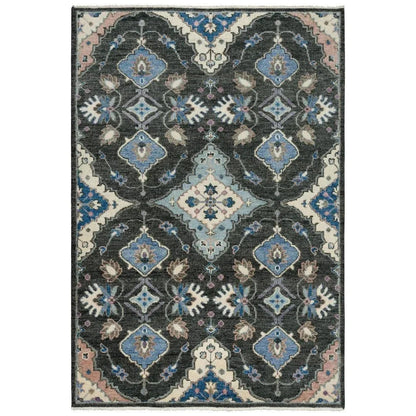 Cogo Geometric Charcoal Large Area Rugs For Living Room