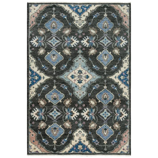 Cogo Geometric Charcoal Large Area Rugs For Living Room