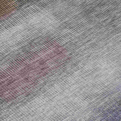 Haelor Brown Washable Indoor-Outdoor Rug