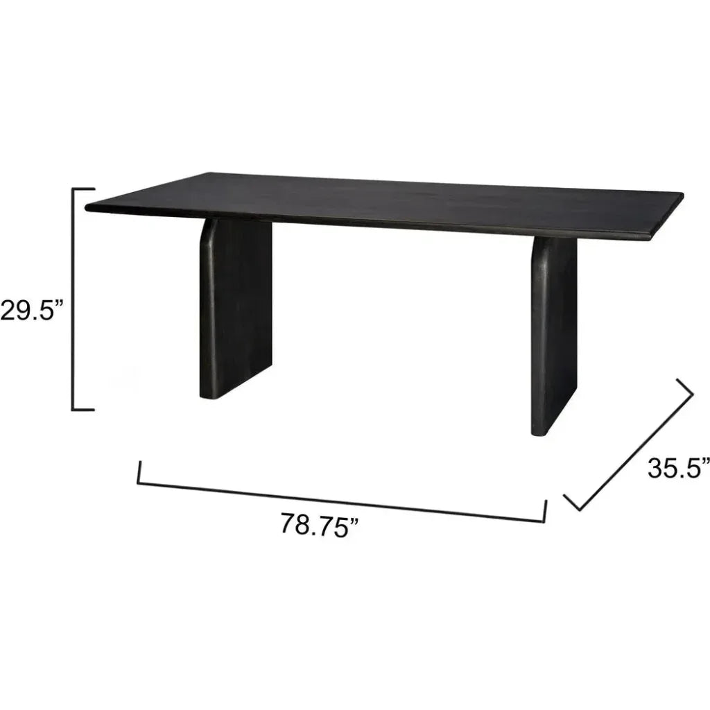 Arc Wooden Rectangular Dining Table -- view 12