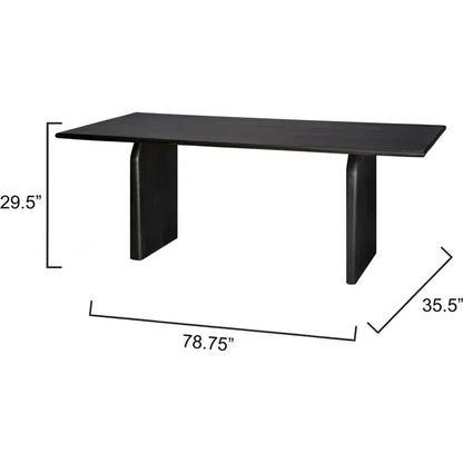 Arc Wooden Rectangular Dining Table -- view 12
