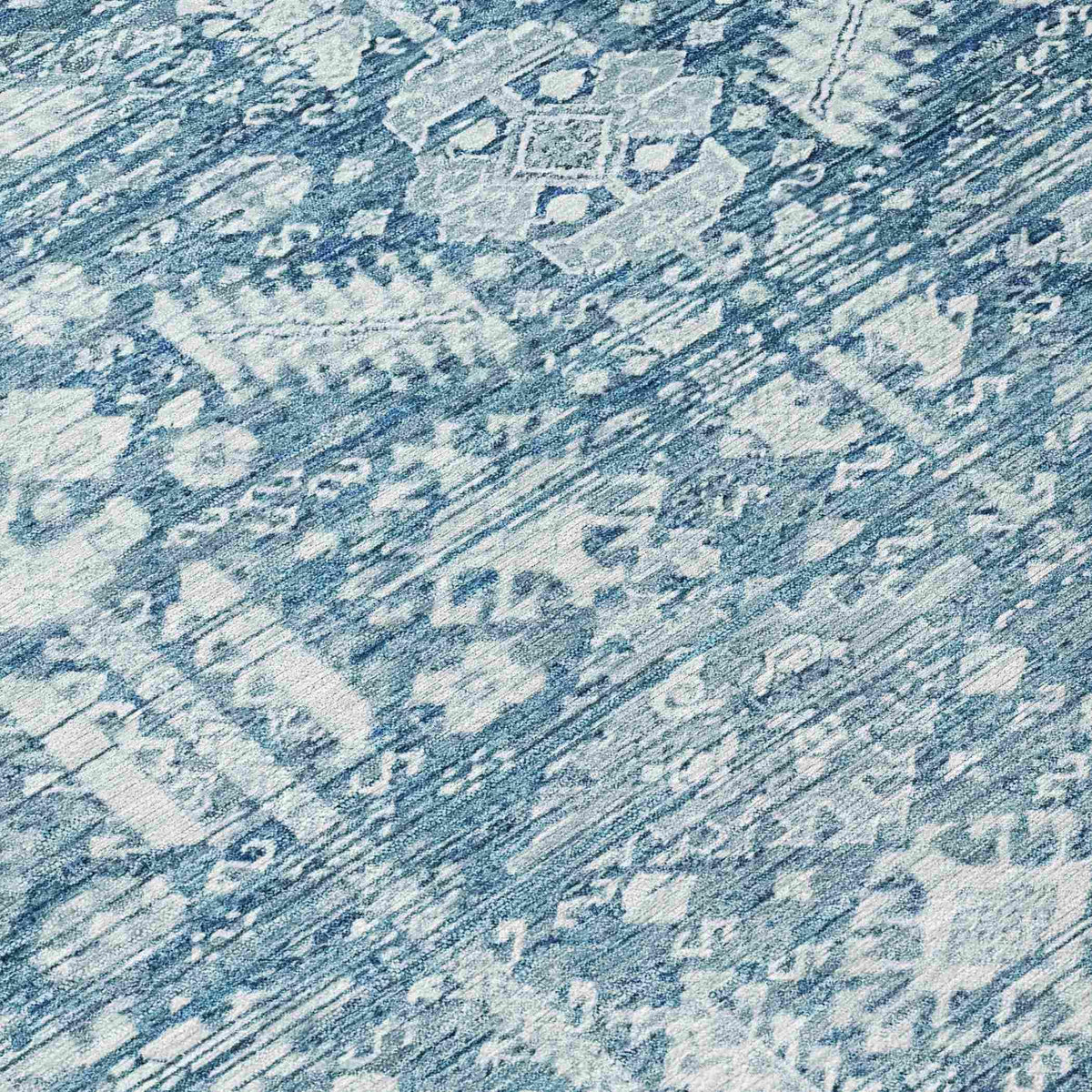 Laearis Denim Washable Indoor-Outdoor Rug