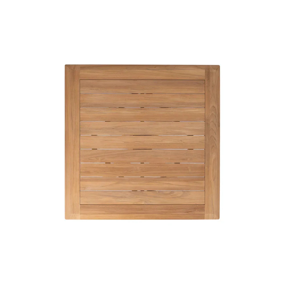 Alpine Teak Wooden Pedestal Outdoor Dining Table