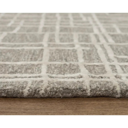 Back Geometric Taupe Area Rugs For Living Room -- view 3