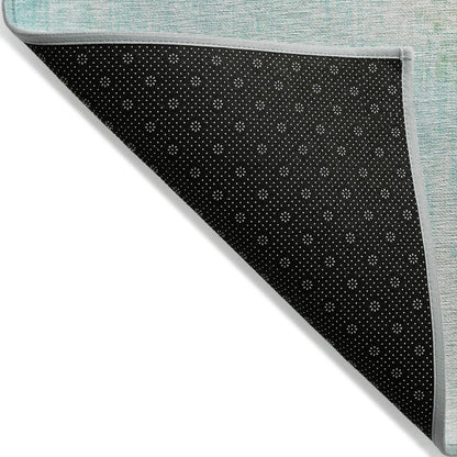 Jaelor Teal Washable Indoor-Outdoor Rug