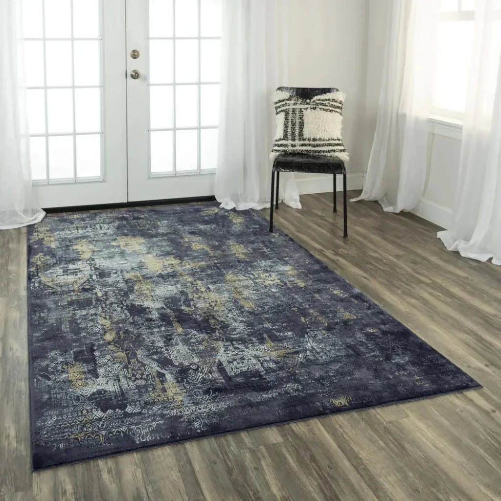 Dive Diamond Black Kitchen Hallway Runner Rug -- black
