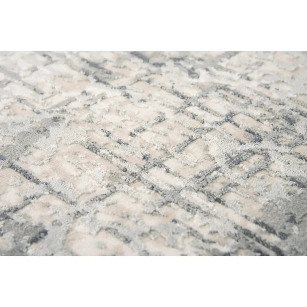 Bouc Abstract Gray Kitchen Hallway Runner Rug - LOOMLAN - LOOMLAN - Area Rugs