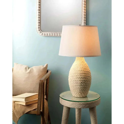 Coastal Style Off-White Rope Table Lamp -- view 2