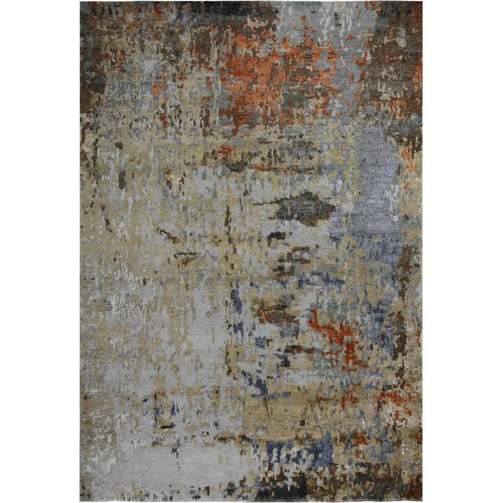 Buna Abstract Orange Large Area Rugs For Living Room