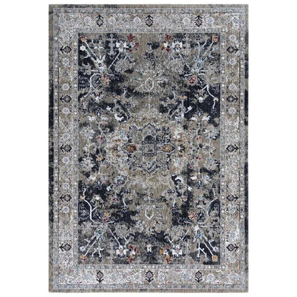 Dika Medallion Charcoal Large Area Rugs For Living Room
