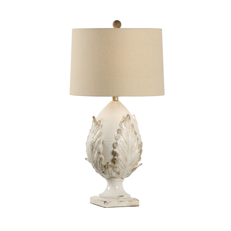 Chelsea House Artichoke Cream Glazed Ceramic Made Table Lamp