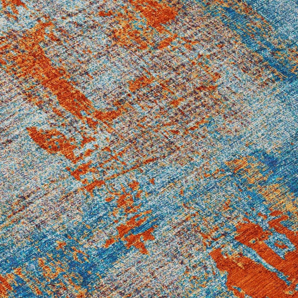 Aria Navy Washable Indoor-Outdoor Rug-Outdoor Rugs-LOOMLAN Rugs-LOOMLAN