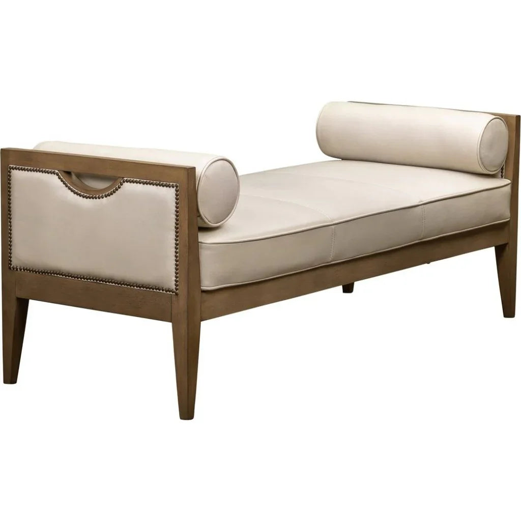 Beacon Hill Leather Bolster Pillows Bedroom Bench