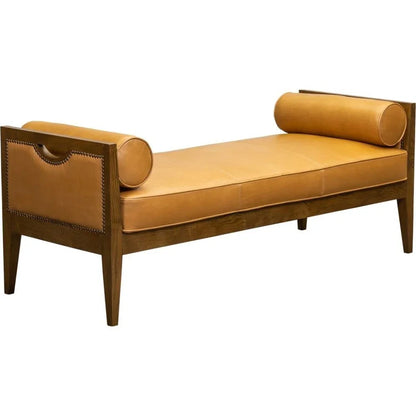 Beacon Hill Leather Bolster Pillows Bedroom Bench