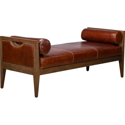 Beacon Hill Leather Bolster Pillows Bedroom Bench