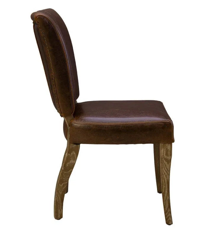 Beale Bicast Leather Side Chair - LOOMLAN - Furniture Classics - Accent Chairs