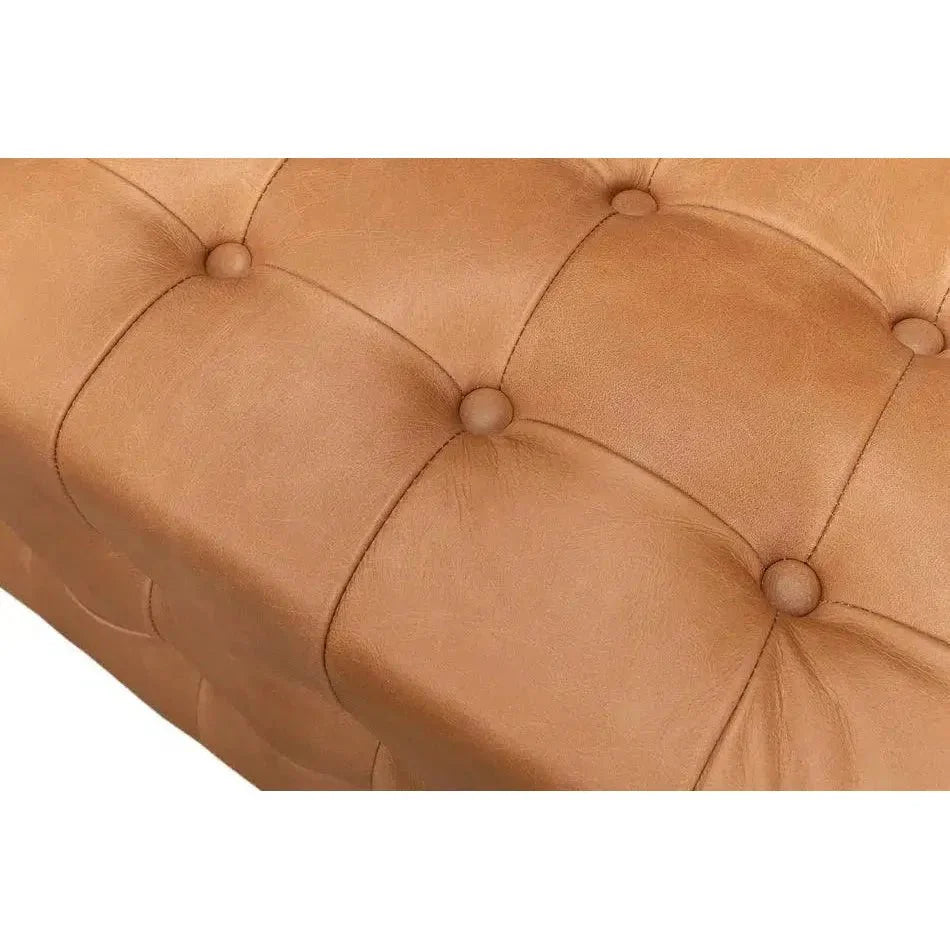 Sarreid Beam Bench Tufted Leather