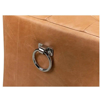 Sarreid Beam Bench Tufted Leather