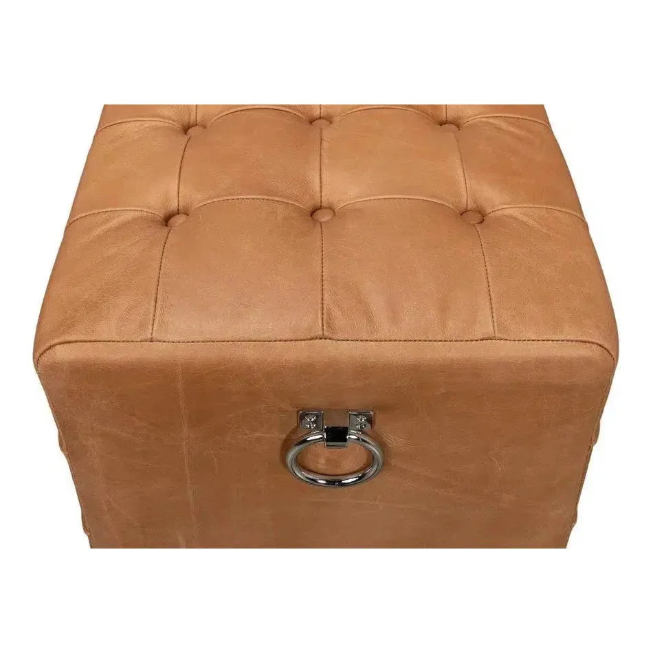 Sarreid Beam Bench Tufted Leather