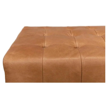 Sarreid Beam Bench Tufted Leather