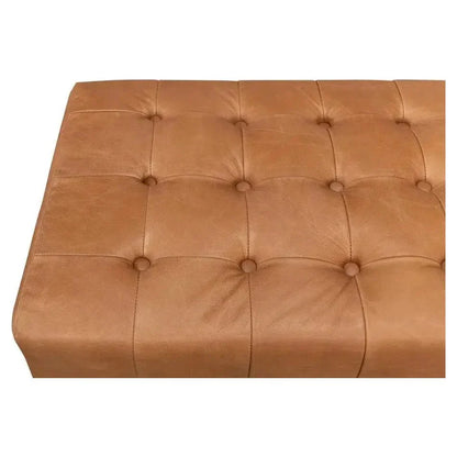 Sarreid Beam Bench Tufted Leather